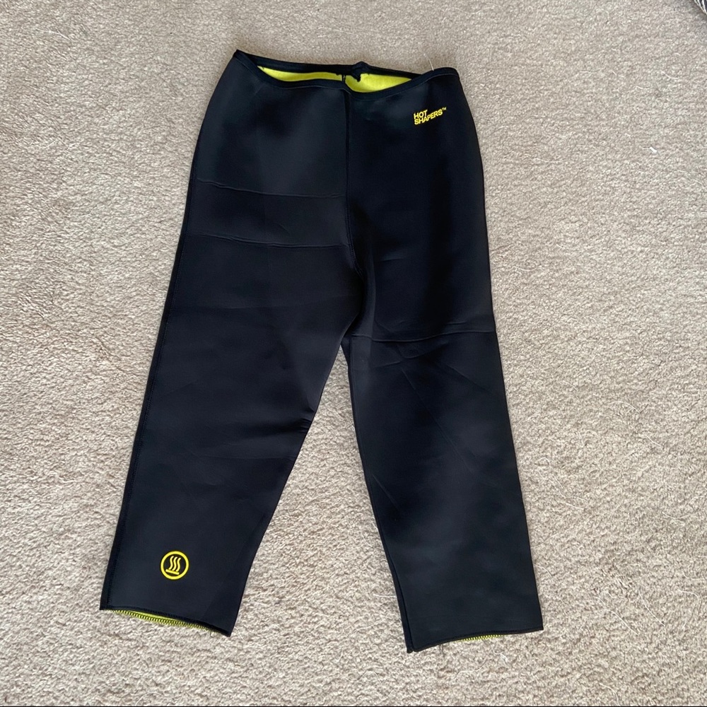 Body shapers neoprene black yellow Capri pants